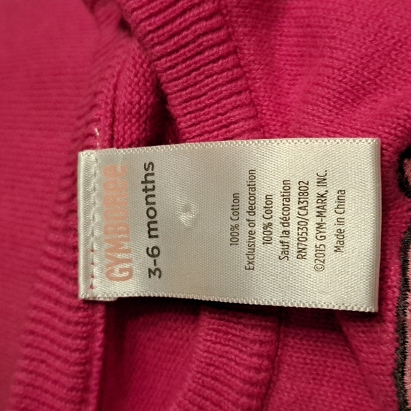 Gymboree girls 3-6 months pink girls knit jumpsuit VGUC - Picture 3 of 8